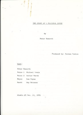 radio script cover