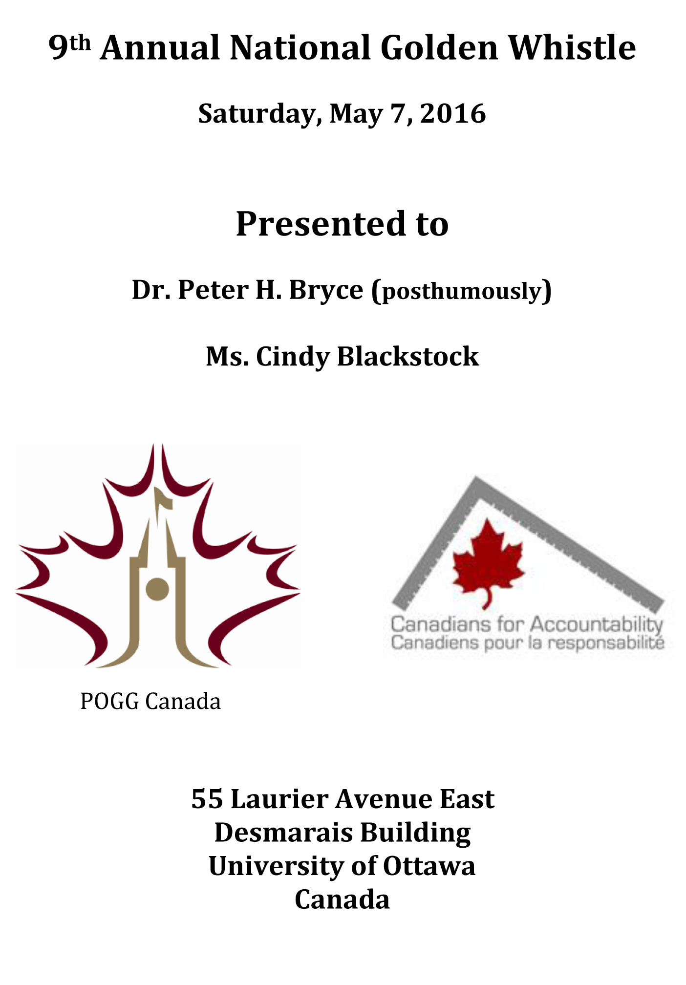 5th Annual National Golden Whistle Award